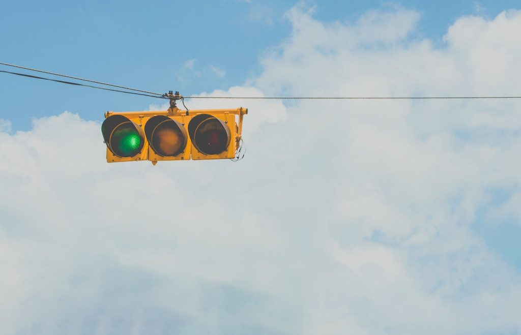 traffic light at green